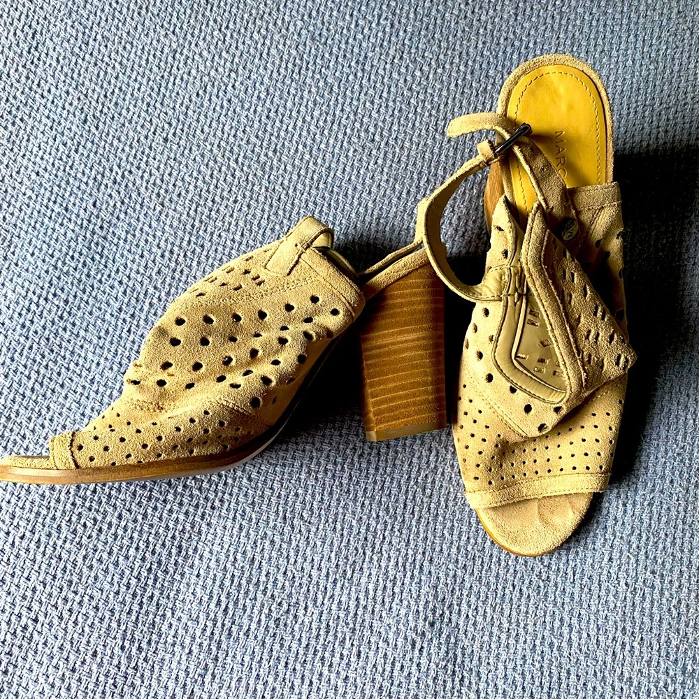 Tan Marc fisher heel sandals